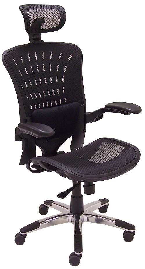 350 Lbs. Capacity ErgoFlex Ergonomic AllMesh Office Chair w/Headrest