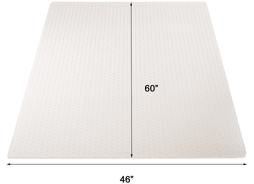 48" x 60" Chair Mat for High Pile Carpet 0.25" Thick