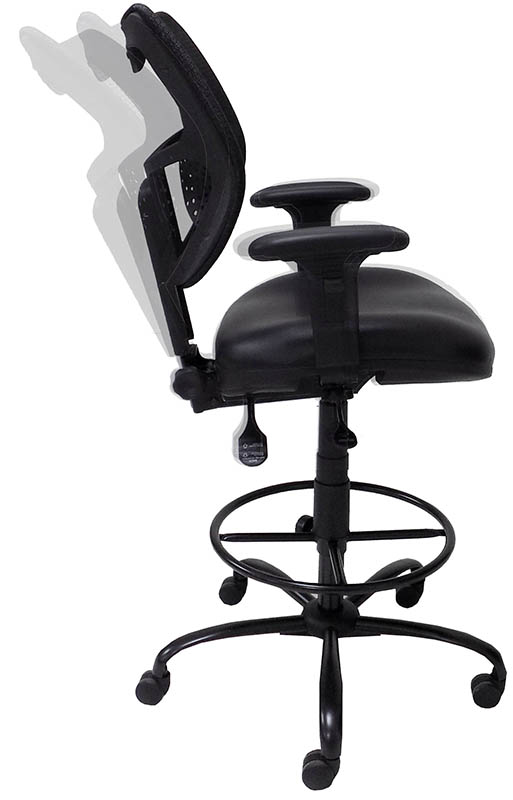 400PoundCapacity Antimicrobial Vinyl Drafting Stool
