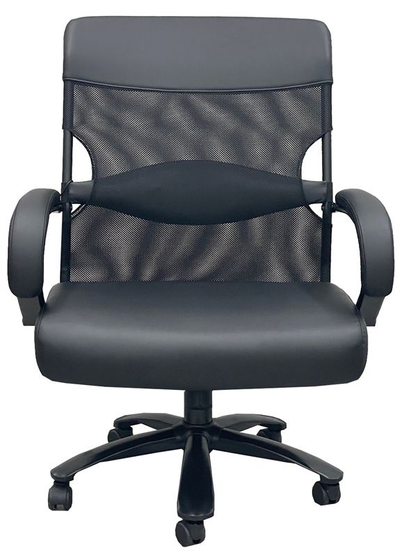 500Pound Capacity Big & Tall Mesh Office Chair w/ Massage and Vinyl Seat 28Inch Wide Seat