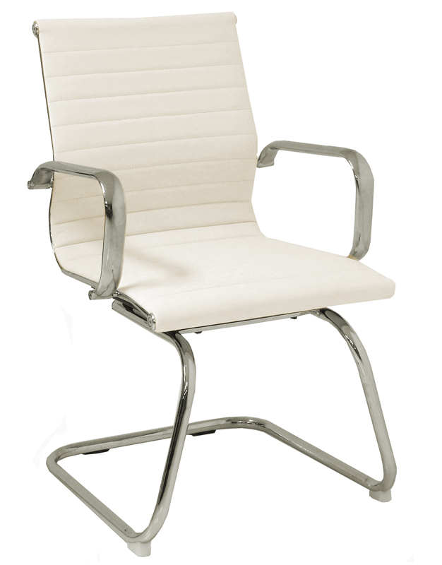Modern Leather Guest Office Chairs 250Pound Capacity