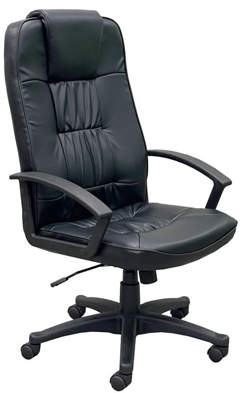High Back Black Leather Conference Chair
