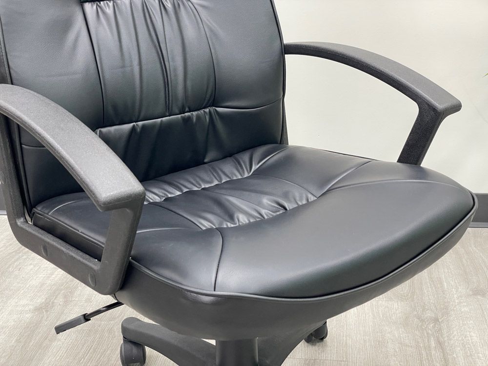 High Back Black Leather Conference Chair