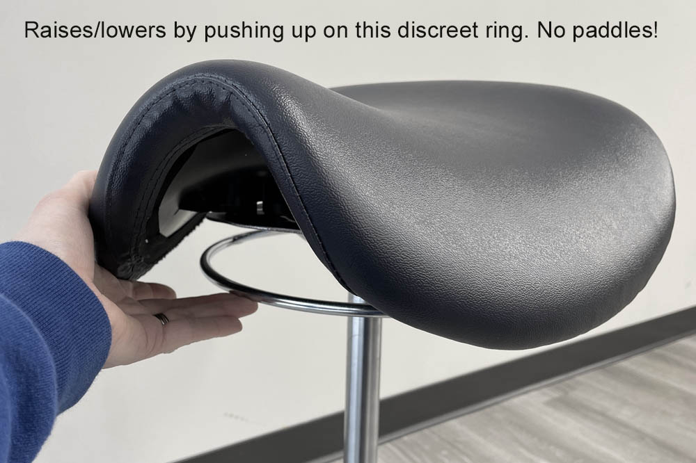 250PoundCapacity Medical Saddle Stool, Antimicrobial