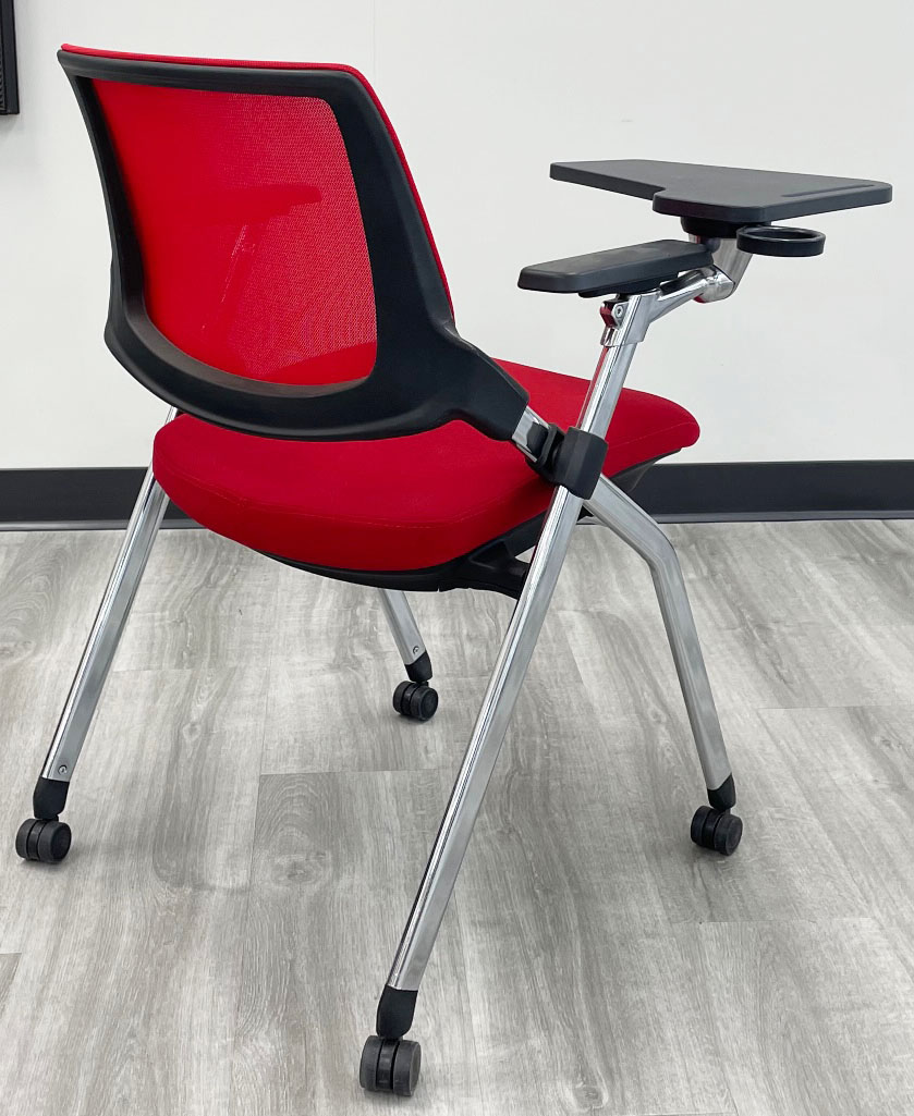 Nesting Chair with Desk Arm, FlipUp Seat & Mesh Back