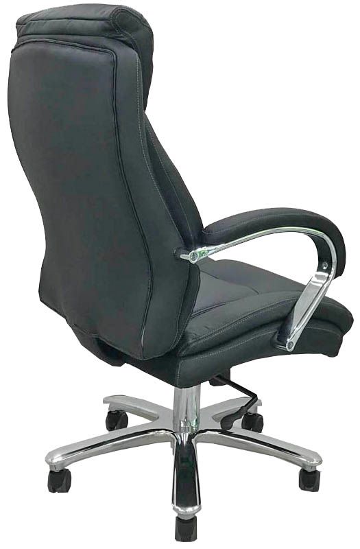 500 lbs. Capacity Professional Black Leather Desk & Conference Chair