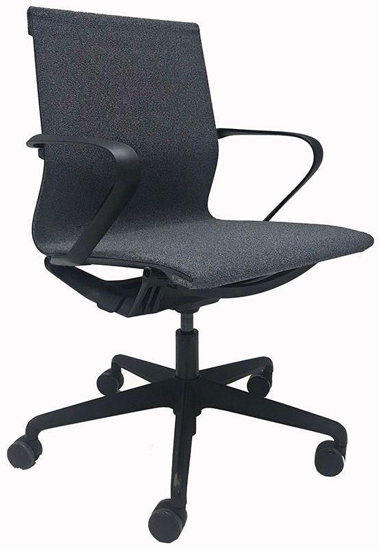 Linen Office Chair Minimalist Linen Desk Chair, Gray