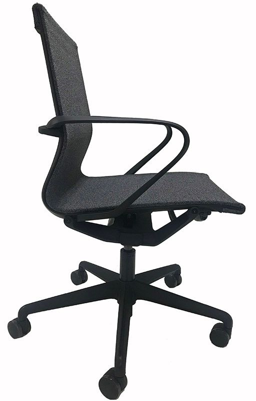 Linen Office Chair Minimalist Linen Desk Chair, Gray