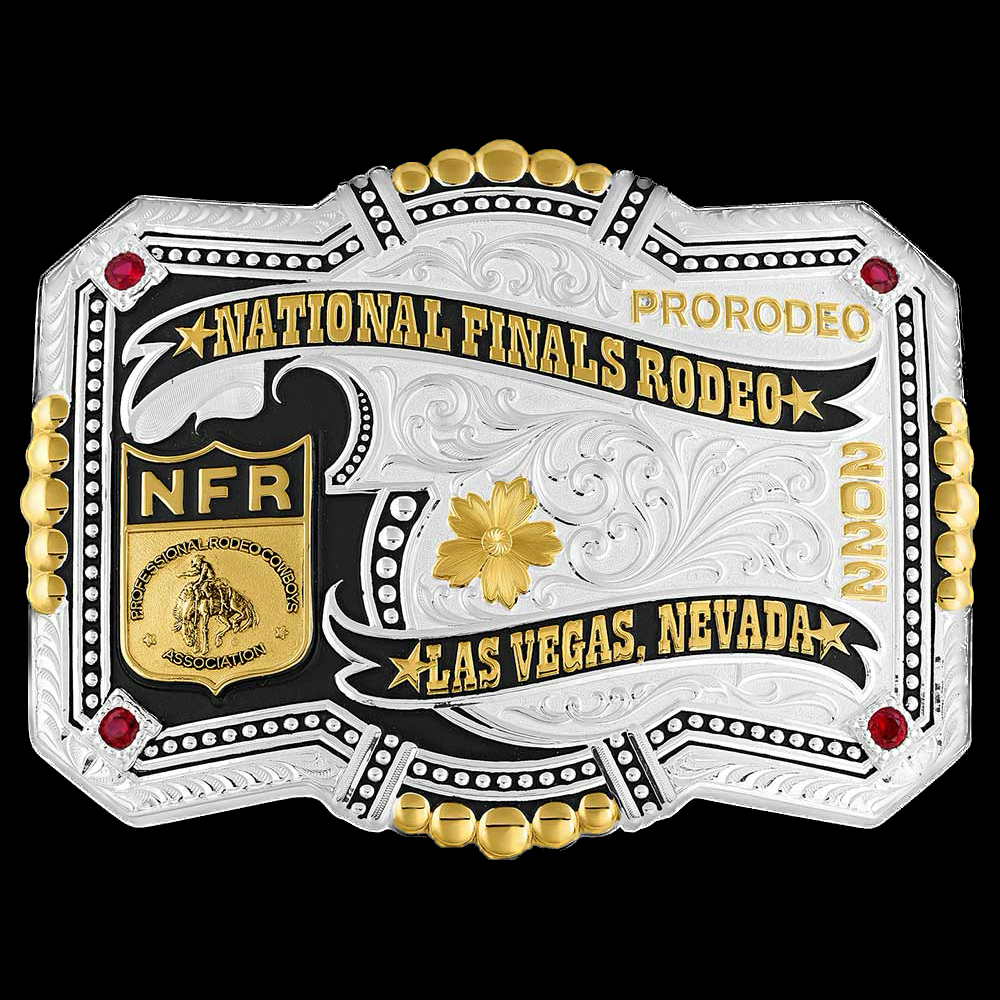 2022 National Finals Rodeo Squared Belt Buckle