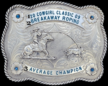 Antiqued Trophy Buckle 3613RTS  |  Montana Silversmiths