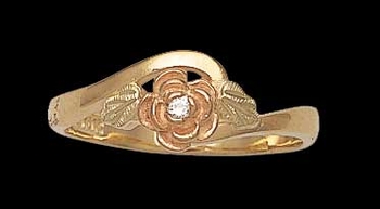 Black Hills Gold Diamond Rose Ring 1 by Landstrom's