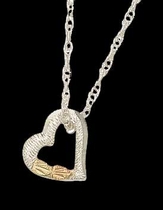 Black Hills Gold Floating Heart Necklace | Landstrom's 03013-SS