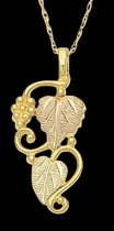 Black Hills Gold Grape & Leaf Pendant - Landstrom's 03226