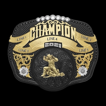 Blackburn Gunmetal Trophy Buckle (4.10"x3.65")