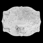 Cracked Earth Rose Trophy Buckle