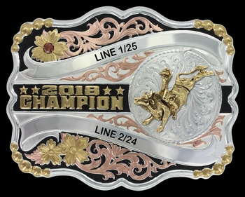 High Plains Tri-Color Trophy Buckle