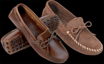 Men's "Original" Cowhide Driving Shoes by Minnetonka Moccasin