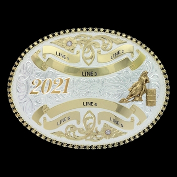 Sheridan Dual-Figure Trophy Buckle (3.75"x5")