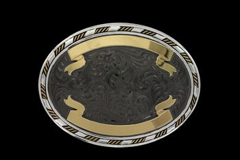 Toston Black Nickel Trophy Buckle