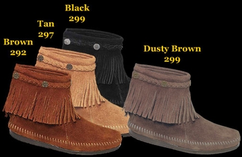 Women's Hi Top Back Zip Boot from Minnetonka Moccasin