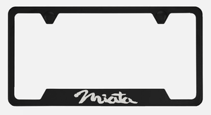 Black License Plate Frame with Miata Logo