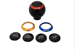 Black Shift Knob - 4 interchangeable rings - Universal