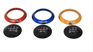 Black Shift Knob - 4 interchangeable rings - Universal