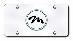 Chrome Front Plate With Black M Logo