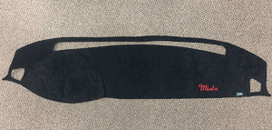 <FONT COLOR=" 00FFFF">*SOLD OUT*</FONT> Custom Fit Miata Brushed Suede Dash Cover with <FONT COLOR=" FF0000">Red *Miata*</FONT> Embroidery 2006-2014