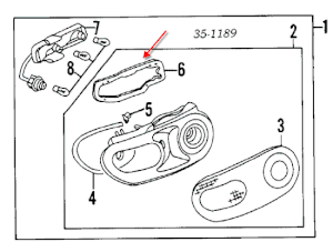 <FONT COLOR=" FF0000">*CLEARANCE ITEM*</FONT> Genuine Mazda Miata OEM Rear Combination (Tail Light) Gasket 1990-1997