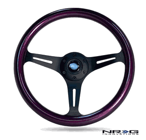 <FONT COLOR=" FF0000">*CLEARANCE ITEM*</FONT>  NRG Classic Wood Grain Steering Wheel Neochrome - Black Spokes