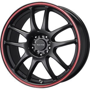 Drag DR-31 Flat Black Red Lip 18x9