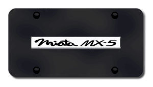 Front Large Black Plate With Chrome Miata MX-5 Logo