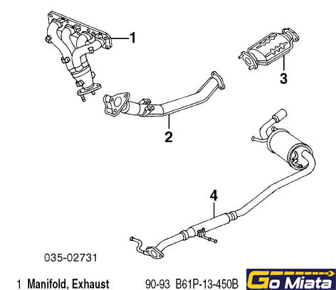 Genuine Mazda Miata OEM Exhaust Manifold 1990-1997