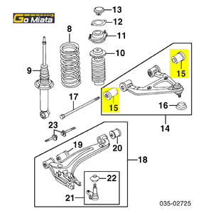 Genuine Mazda Miata OEM Upper Control Arm Bushings 1990-1997