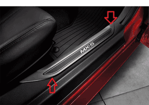 <FONT COLOR=" FF0000">*CLEARANCE ITEM*</FONT> Genuine Mazda MX-5 Miata OEM Door Sill Scuff Plates (set of 2) 2016+