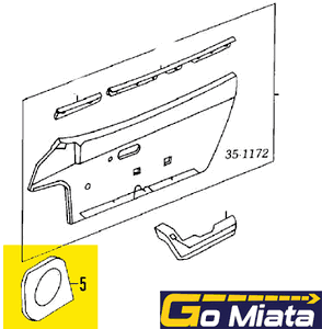 <FONT COLOR=" FF0000">*CLEARANCE ITEM*</FONT> Genuine OEM Mazda Miata Door Speaker Cover 1990-1994