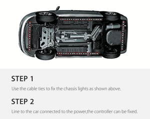 Mazda Miata 15 Color  LED Strip Tube Underglow Underbody System Neon Light Kit with Remote Control