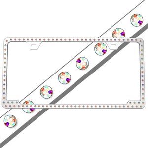 License 2 Bling Slimline Swarovski Frame - Aurore Boreale (Iridescent) Crystals