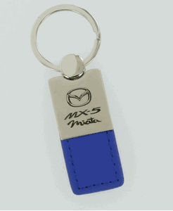 Mazda Miata MX-5 Blue Leather Key Ring