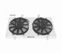 Mazda Miata Mishimoto Performance Aluminum Fan Shroud w/Slim Electric Fans 1990-1997 