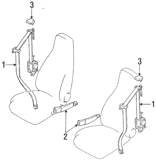 Mazda Miata MX5 OEM Seat Belt & Retractor 19901997