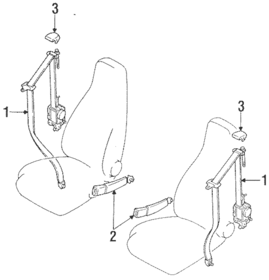 Mazda Miata MX5 OEM Seat Belt & Retractor 19901997