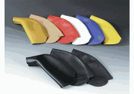thumbnail interactive-video image 1 of Black PU Leather Shift Boot & Handbrake Boot Set For Mazda MX-5 Miata (1989-1997) – Hand Made In USA 1 of 4