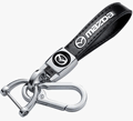 Mazda Black Leather Key Chain