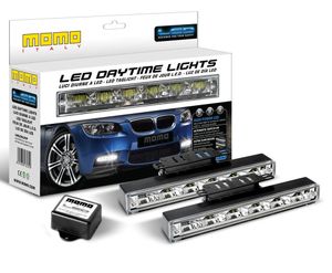 MOMO 6-High Powered LED DAYTIME RUNNING LIGHTS (5000K) - P/N: LAMLEDRL6FHP
