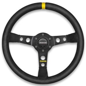 MOMO MOD.07 Black 350 MM Leather Steering Wheel 