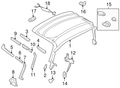 Genuine Mazda Miata OEM Soft Top Side Weatherstrip Retainer 1990-2005