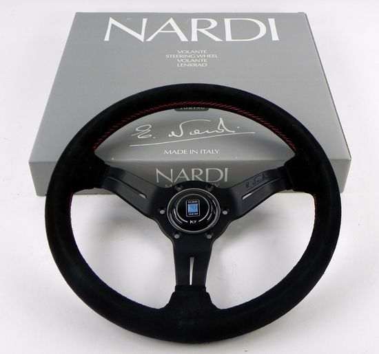 Nardi Steering Wheel Deep Corn 330 mm (12.99 inch) Black Suede