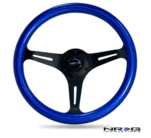 <FONT COLOR=" FF0000">*CLEARANCE ITEM*</FONT>  NRG Classic Wood Grain Steering Wheel Neochrome - Black Spokes